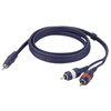 DAP FL30 - stereo mini-jack &lt;  &gt; 2x RCA male L/R 3 M signaalkabel