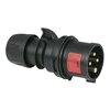 PCE CEE 16A 400V 4P Male plug, IP44, Black