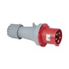 PCE CEE 63A 400V 5P Male plug, IP44, Red