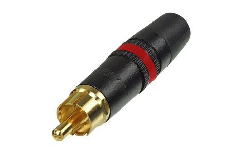 Neutrik Rean NYS373-2 Gold plated RCA plug with Red coding ring