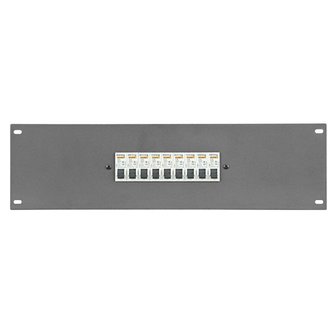 Showtec PDP-F9161 19&quot; Power distribution Panel with 9x 16A MCB 1-pole