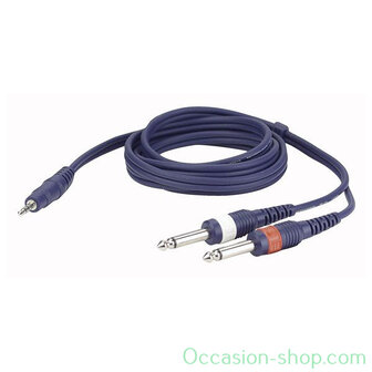 DAP FL31 - Stereo mini jack  2x mono jack L/R 1,5M audio cable