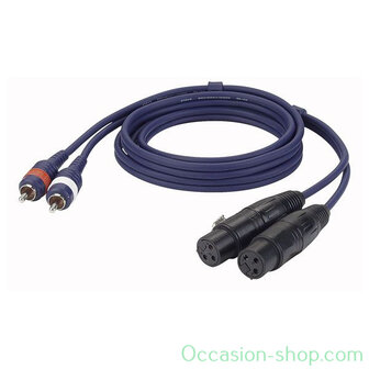 DAP FL25 - 2x RCA male  2x XLR Female 3P. 1,5M audio cable