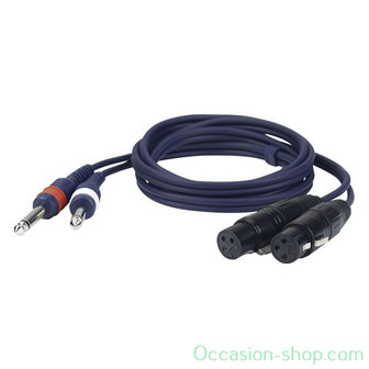 DAP FL43 - 2x unbal. jack mono L/R  2x XLR/F 3P. 1,5M audio cable