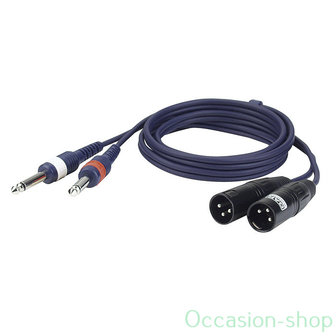 DAP FL44 - 2x Mono jack unbalanced L/R   2x XLR Male audio cable 3M