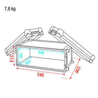 Showgear Compact Effect Flightcase 4U/HE 19&quot; double door