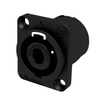 Seetronic 4-pin speakon speaker chassis female, D-formaat, zwart
