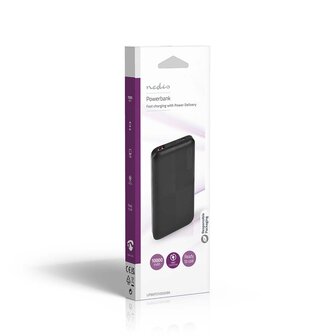 Nedis Portable Power Bank 10.000 mAh Schwarz