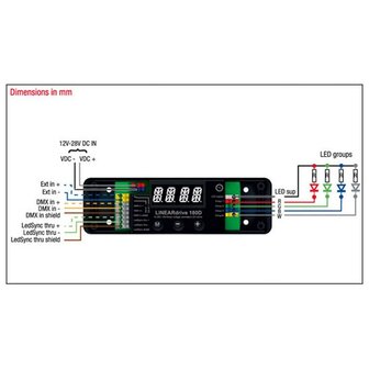 EldoLED LINEARdrive 100D DC 100W 4-channel RGB(W) LED PWM driver/dimmer 12-28V DC