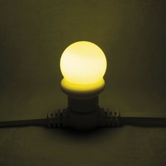 Showgear LED Ball 50 mm E27, 19 x LED Jaune