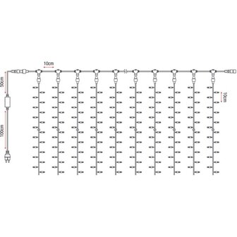 Showtec LED Rubber Curtain Light WW 500 LED&#039;s - 1,5 m strings