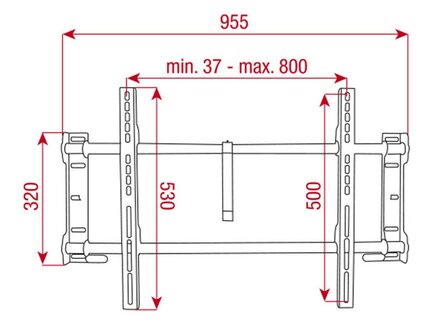 DMT PLB-7 Bracket for 37&quot; - 60&quot; (100&quot; LED) Plasma/LCD/LED screens max. 90KG, fixed