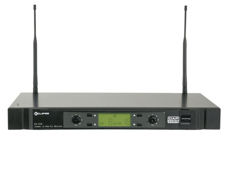 DAP ER-216B / EB-16 UHF PLL wireless dual beltpack set - 16 freq - 614&ndash;638 MHz