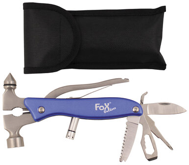 Fox outdoor hamer multitool set, RVS