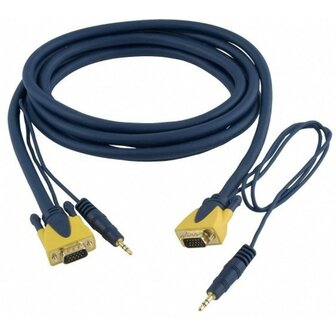 DMT FV36 VGA Video + Audio combi signaalkabel 1,5M