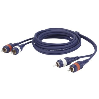 DAP FL24 - 2 RCA male L/R &lt; &gt; 2 RCA male L/R 3m signaalkabel