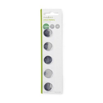 Nedis Lithium Knoopcelbatterij CR2016  3 V DC, 5-Pak
