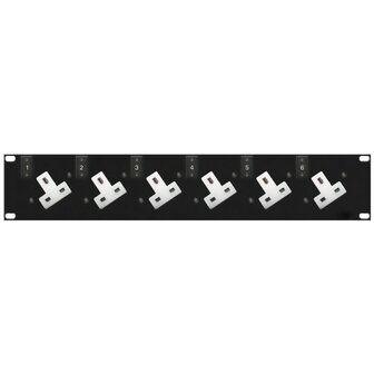 Botex PP-BS13 PowerPanel 5 19&quot; mit 6 St&uuml;ck BS-13 Stecker (UK plug BS1363)