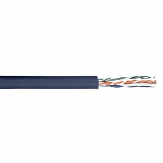 DAP Flexibele CAT5E datakabel donkerblauw, 100 m op rol