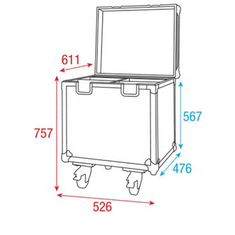 Showtec Flightcase voor 4 x Shark Scan / Barrel