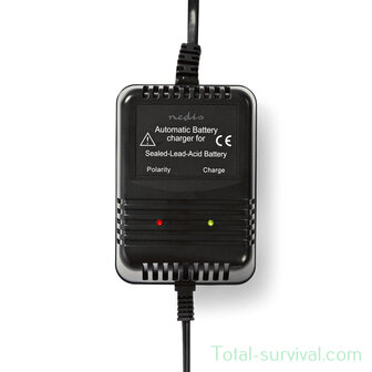 Nedis smart battery charger, 2/6/12V DC 0.6A