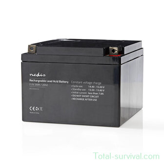 Nedis Batterie de plomb rechargeable 12V 26000 mAh