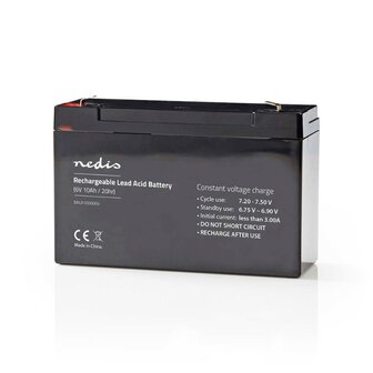 Nedis Batterie de plomb rechargeable 6V 10000 mAh