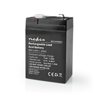Nedis Batterie de plomb rechargeable 6V 4500 mAh