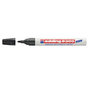 Edding 8300 industri&euml;le permanent marker zwart (1,5 - 3 mm rond)