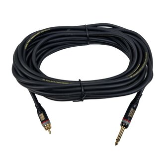 DAP Xcaliber XGL42 - RCA Stecker < > Stereo Jack 6,3 mm, 10 m Signalkabel
