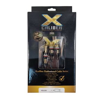 DAP Xcaliber XGL22 - 2x RCA Stecker < > Mono Jack 6,3 mm, 6 m Signalkabel