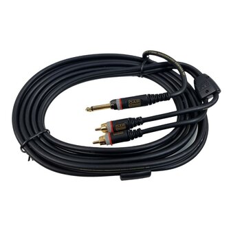 DAP Xcaliber XGL22 - 2x RCA Stecker < > Mono Jack 6,3 mm, 3 m Signalkabel