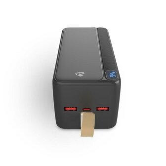 Nedis Draagbare Powerbank PD3.0 20W, 30.000 mAh, zwart