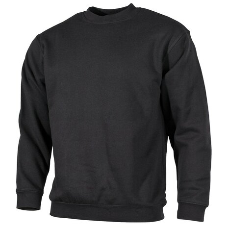 MFH Sweatshirt 340 g/m² with round neck, black