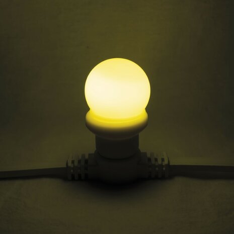 Showgear LED Ball 50 mm E27, 19 x LED Gelb