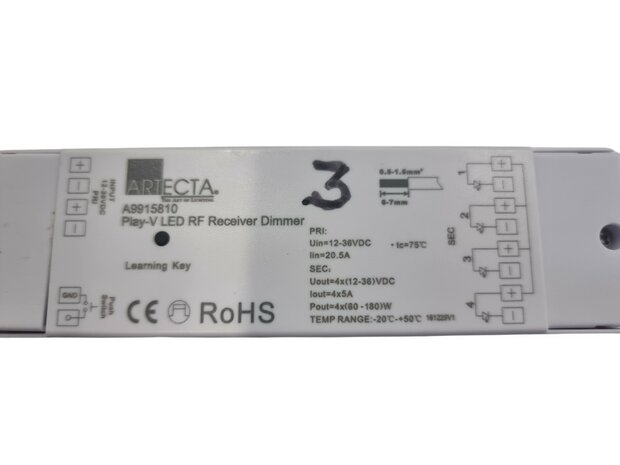 Artecta Play-V LED RF Receiver Constant voltage single Colour