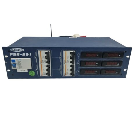Showtec PSA-631 63A 380V stroomverdeler > 4x 32A CEE 380V uit
