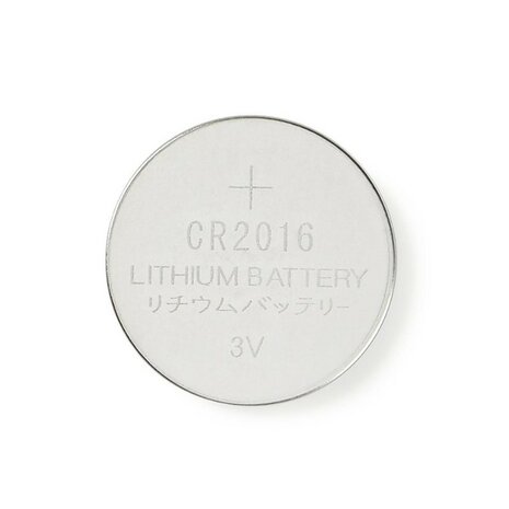 Nedis Lithium Knoopcelbatterij CR2016  3 V DC, 5-Pak