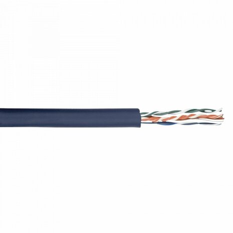 DAP Flexibele CAT5E datakabel donkerblauw, 100 m op rol