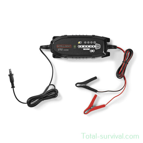 Nedis smart battery charger, 6/12/12.8 V DC 3.8A