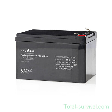 Nedis Batterie de plomb rechargeable 12V 12000 mAh