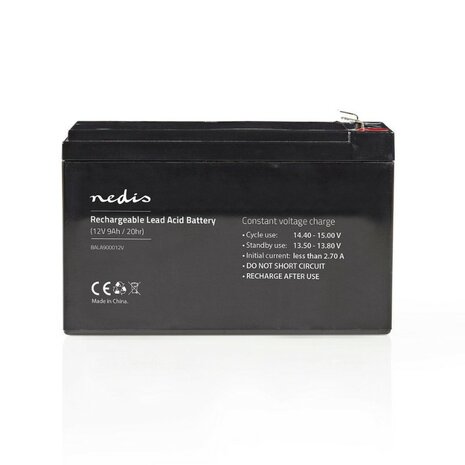 Nedis oplaadbare loodaccu 12V 9000 mAh