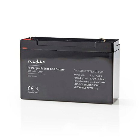 Nedis Batterie de plomb rechargeable 6V 10000 mAh