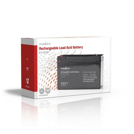 Nedis Batterie de plomb rechargeable 6V 10000 mAh