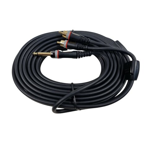 DAP Xcaliber XGL22 - 2x RCA Stecker < > Mono Jack 6,3 mm, 6 m Signalkabel