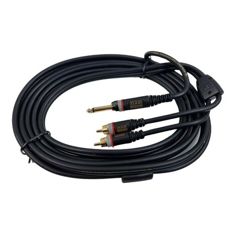 DAP Xcaliber XGL22 - 2x RCA Stecker < > Mono Jack 6,3 mm, 3 m Signalkabel