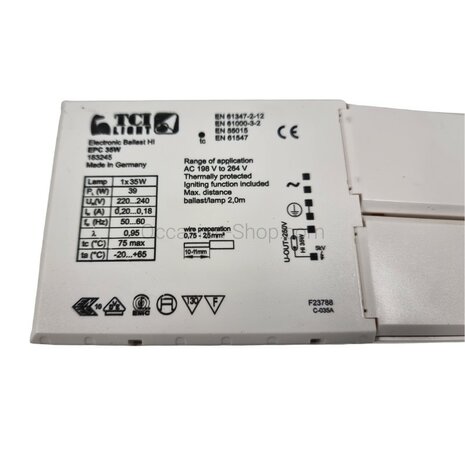 Artecta TCI elektronische ballast Hi EPC35/2 CDM - 5KV/39W