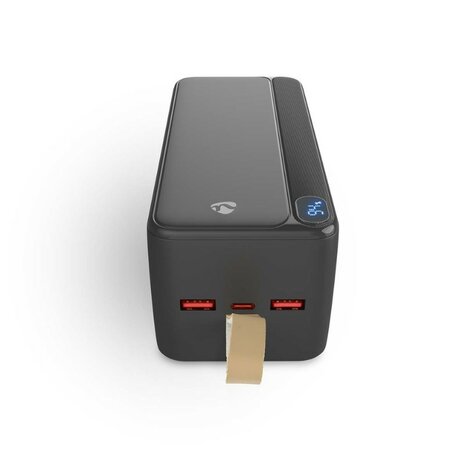 Nedis Draagbare Powerbank PD3.0 20W, 30.000 mAh, zwart