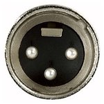 DAP-Audio XLR 3p. Connector Male, Nickel housing Black endcap