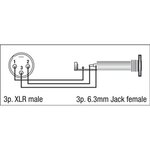 DAP FLA26 - XLR 3P male   Jack stereo female audio adapter